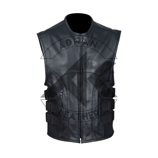 Men's SWAT Style Leather Vest