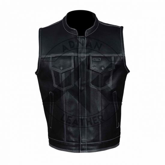 Men's Club Style Leather Vest